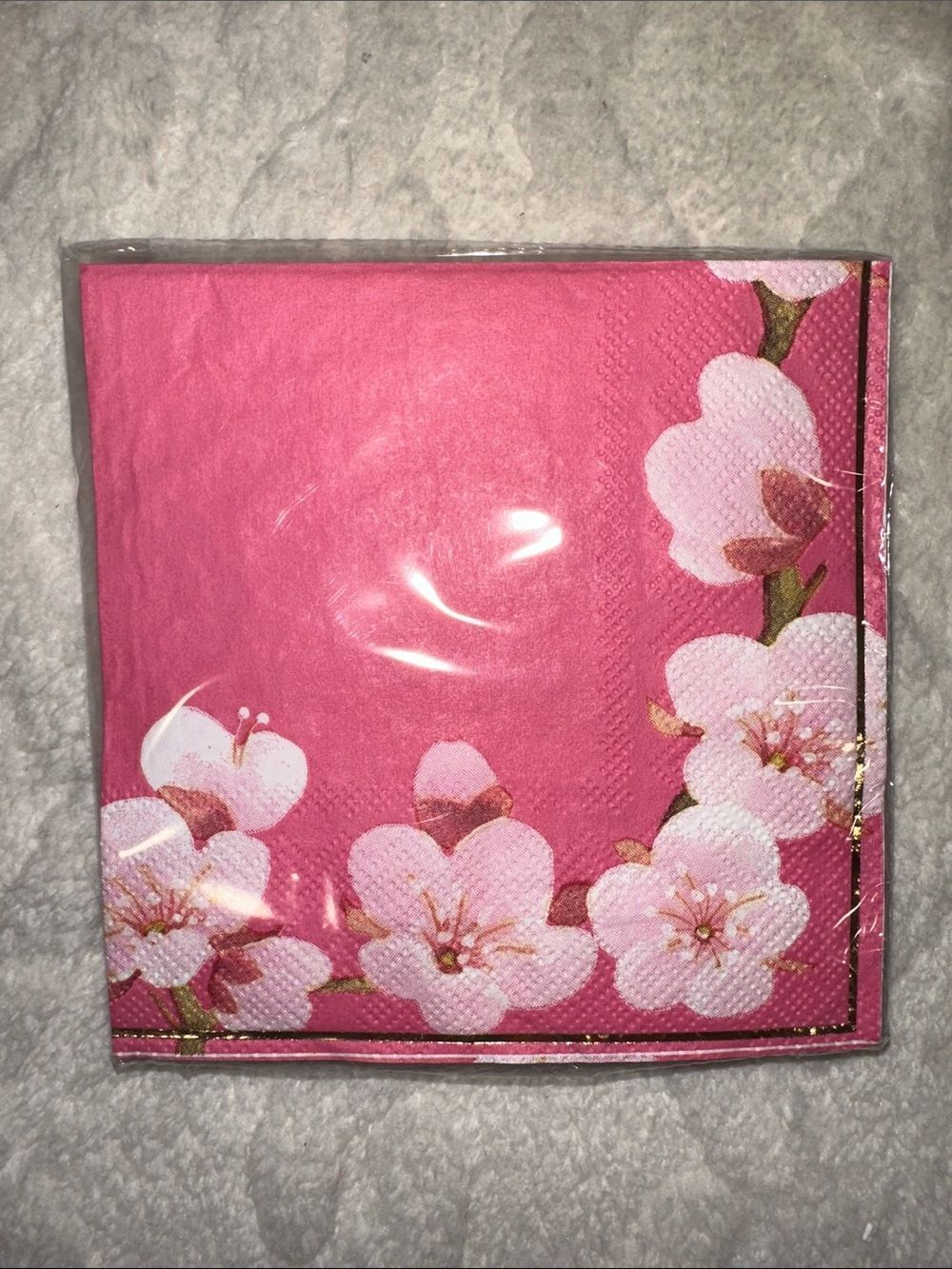 Design Pink Green Cherry Blossoms Floral Guest Towel Beverage Napkins x 2 packs - Picture 5 of 7